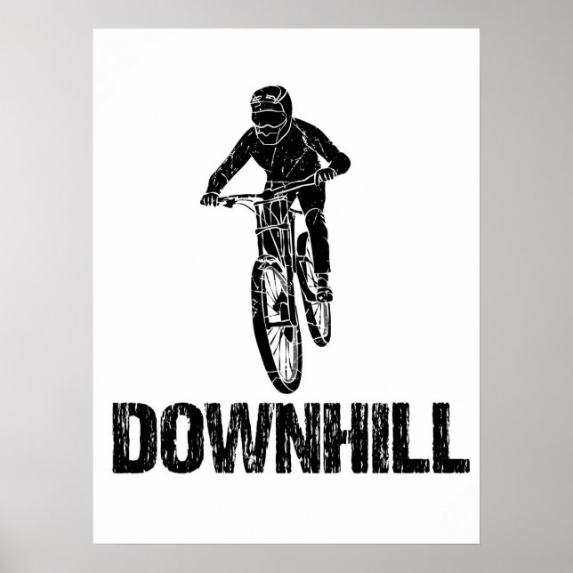 Downhill Mountain Biker Poster (Front)