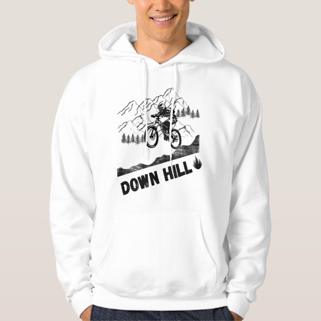 Downhill Mountain Biking  Hoodie (Front)