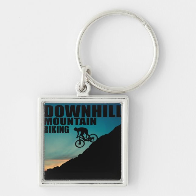 downhill mountain biking key ring (Front)