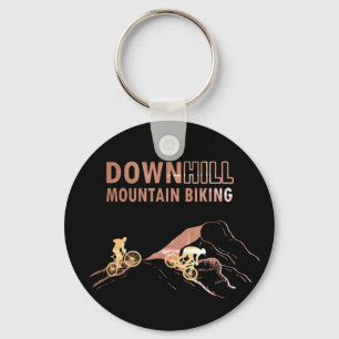 downhill mountain biking key ring