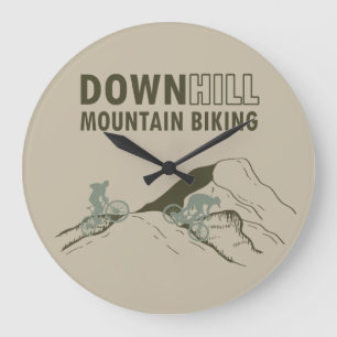 Downhill mountain biking large clock