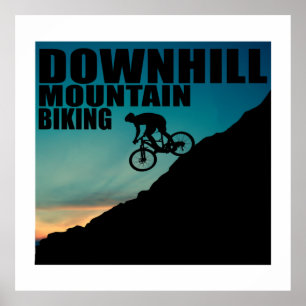 downhill mountain biking poster