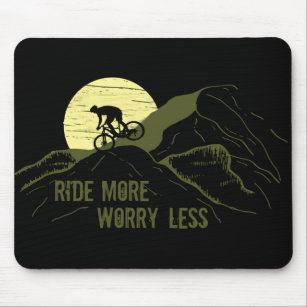 downhill mountain biking quote mouse pad