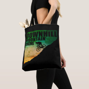 Downhill mountain biking tote bag