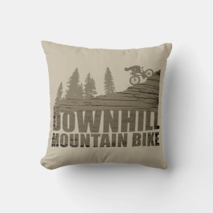 Downhill mountain biking vintage cushion