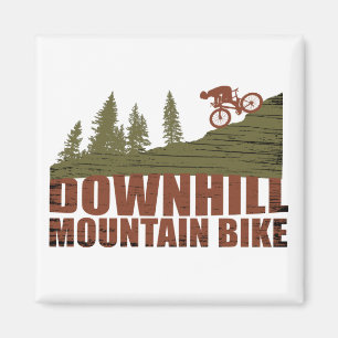 Downhill mountain biking vintage magnet