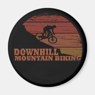 Downhill mountain biking vintage magnet