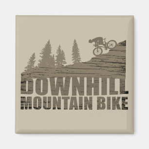 Downhill mountain biking vintage magnet