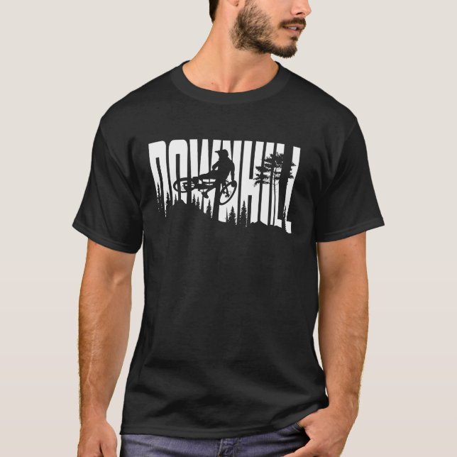 Downhill MTB Mountain Bike DH Biker Bike Park T-Shirt (Front)