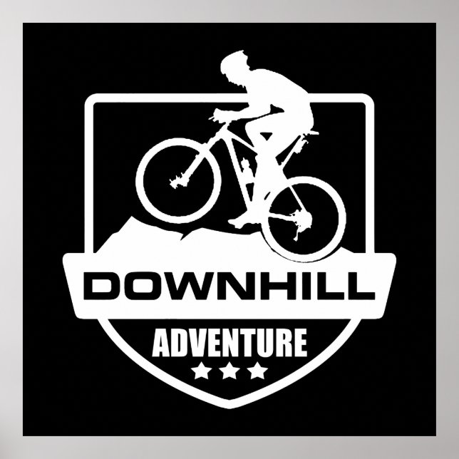 downhill off road mountain biking poster (Front)