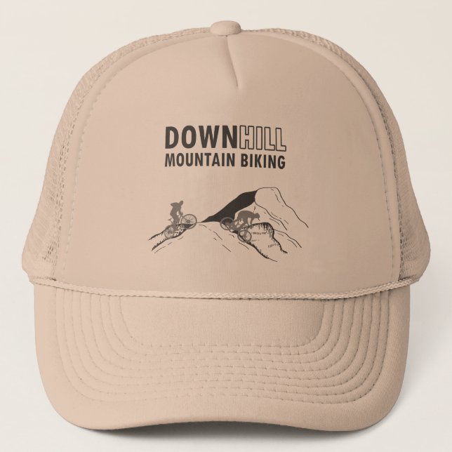 downhill off road mountain biking trucker hat (Front)