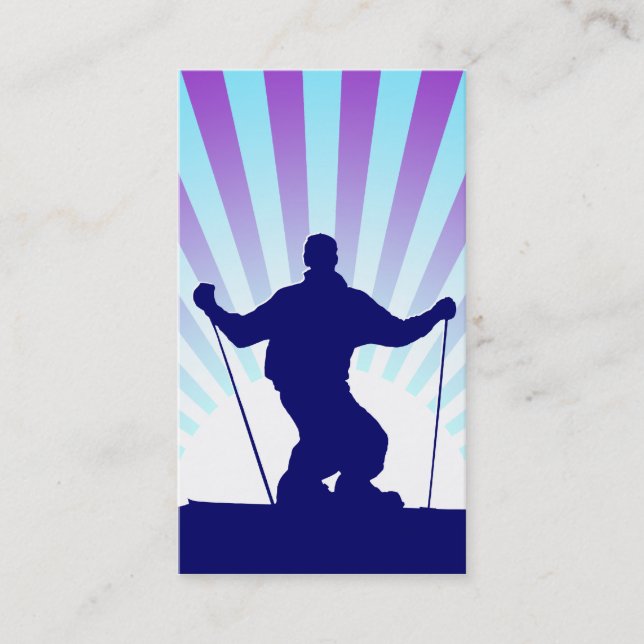 downhill ski business card (Front)
