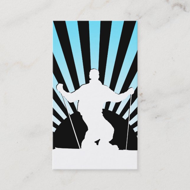downhill ski business card (Front)