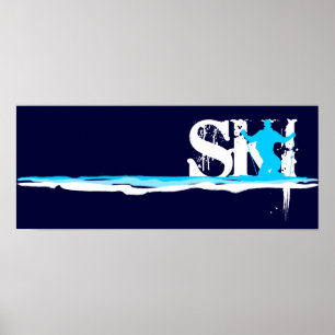 downhill ski poster