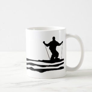 downhill ski stripes coffee mug