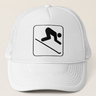 Downhill Ski Symbol Hat