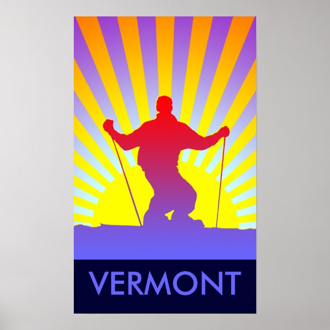 downhill ski vermont poster (Front)