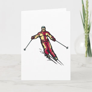 Downhill Skier Card