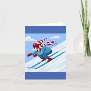 Downhill Skier Card