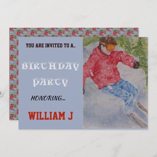 DOWNHILL SKIER INVITE (Front/Back)