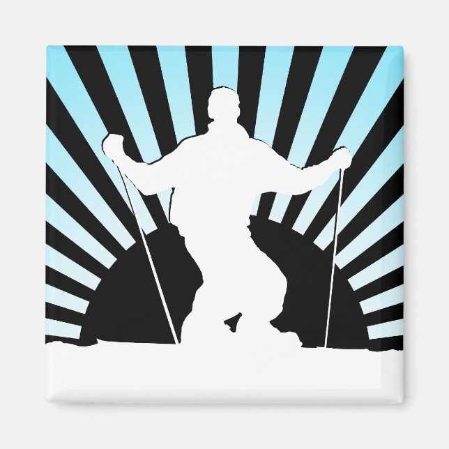 downhill skier magnet (Front)