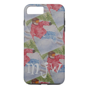 DOWNHILL SKIER MONOGRAM iPhone 8 PLUS/7 PLUS CASE