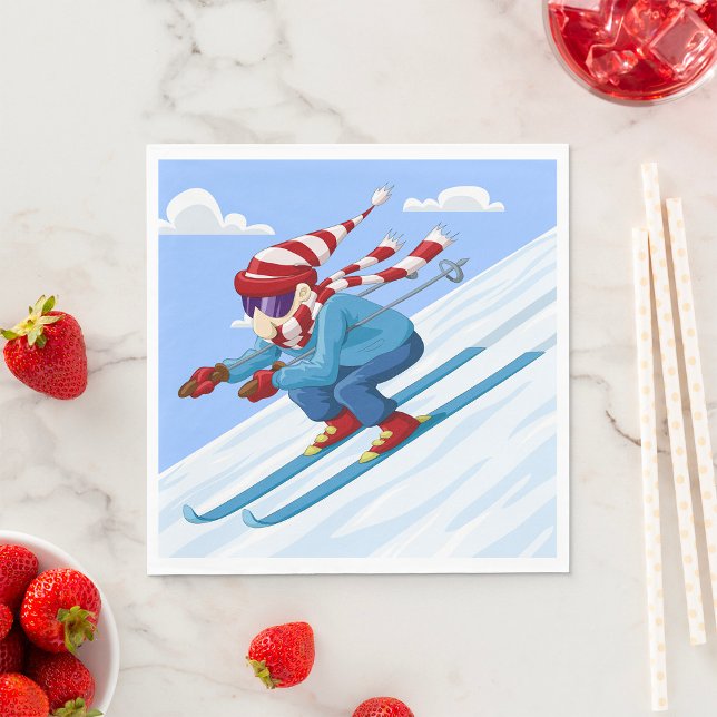 Downhill Skier Napkin (Creator Uploaded)