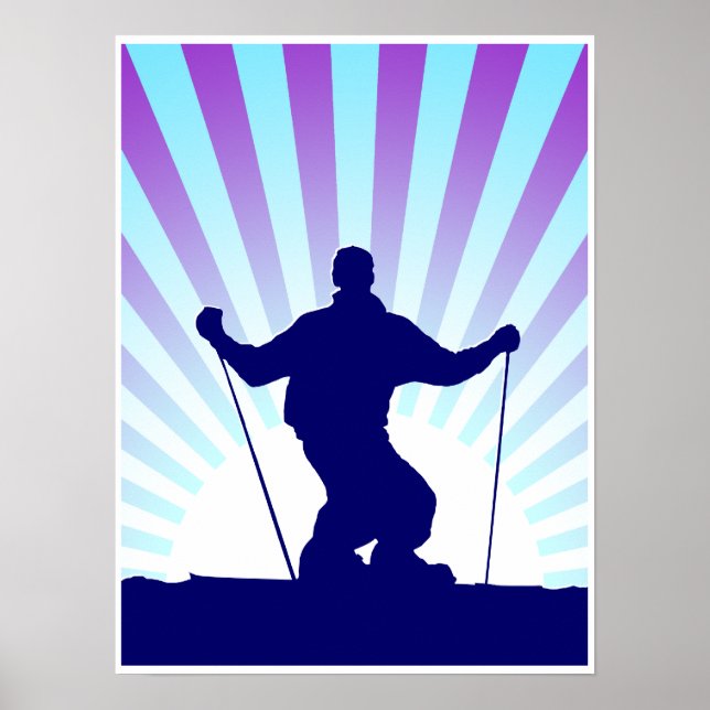 downhill skier poster (Front)