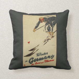 Downhill Skier - Sport and Pleasure Promo Cushion