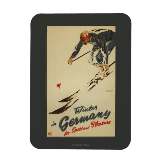 Downhill Skier - Sport and Pleasure Promo Magnet (Vertical)