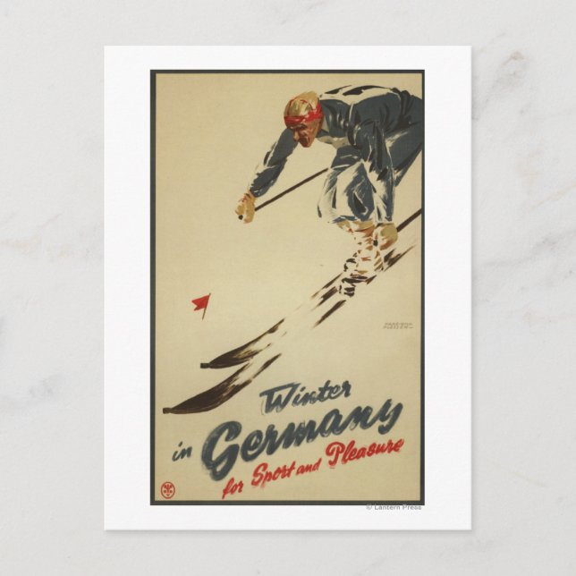 Downhill Skier - Sport and Pleasure Promo Postcard (Front)