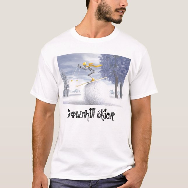 Downhill skier T-Shirt (Front)