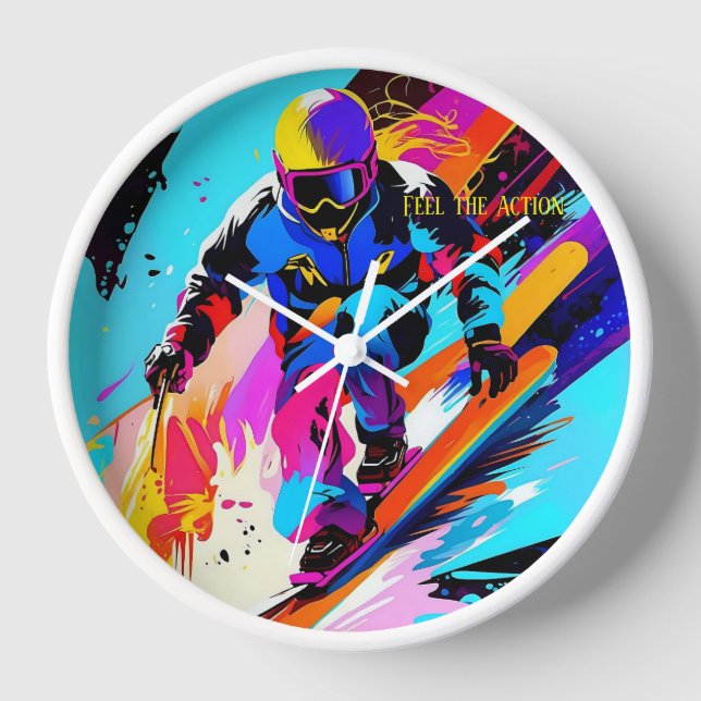 Downhill skiier clock (Front)