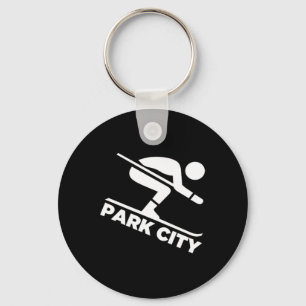 Downhill Skiing - Park City  Key Ring