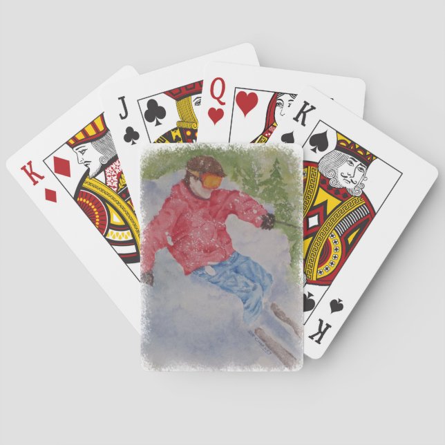 DOWNHILL SKIING PLAYING CARDS (Back)