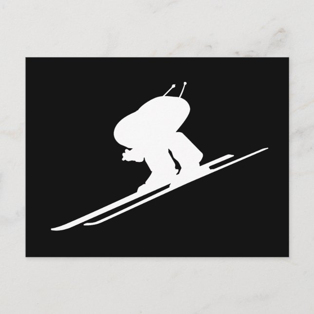 Downhill skiing postcard (Front)