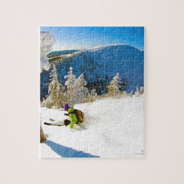 Downhill Skiing, Pyhätunturi Jigsaw Puzzle (Vertical)