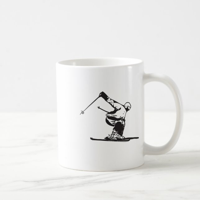 Downhill Skiing Skier  Coffee Mug (Right)