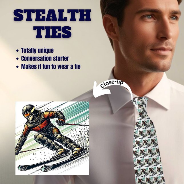 Downhill Skiing Stealth Neck Tie (Creator Uploaded)