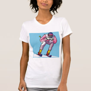 Downhill Skiing Womens T-Shirt