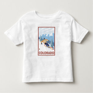 Downhill Snow SkierColorado Toddler T-Shirt