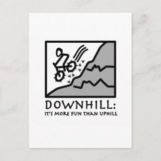 Downhill Thrill Mountain Biking Postcard