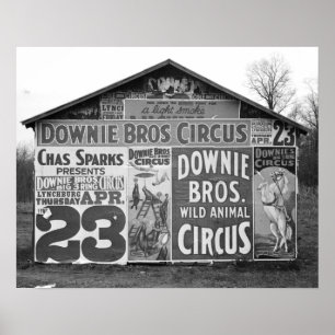 Downie Bros. Circus, 1936. Vintage Photo Poster