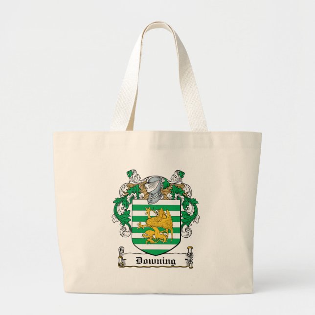 Downing Family Crest Large Tote Bag (Front)