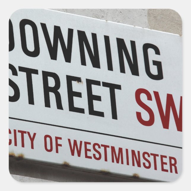 Downing Street Sign Square Sticker (Front)