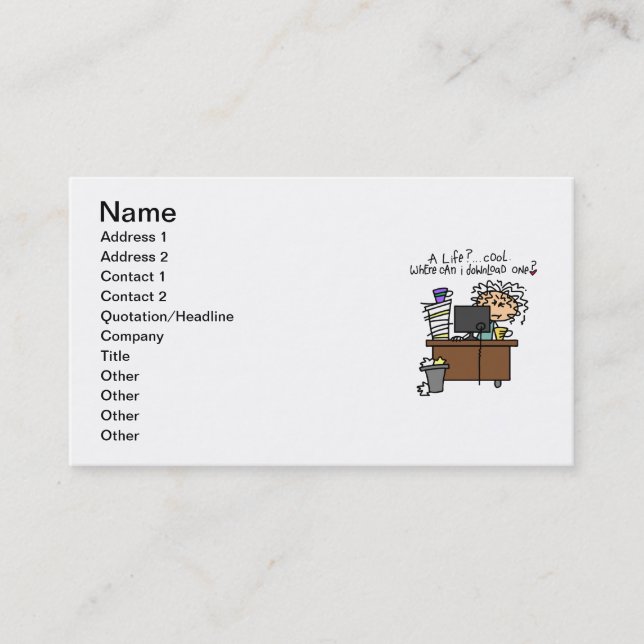 Download Life Humour Business Card (Front)