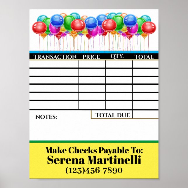 DOWNLOAD Your Invoice Sheet Poster (Front)