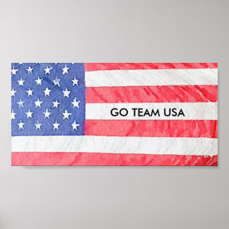 Downloadable American Flag Go Team USA Poster