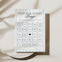 Downloadable Blue Striped Find The Guest Card