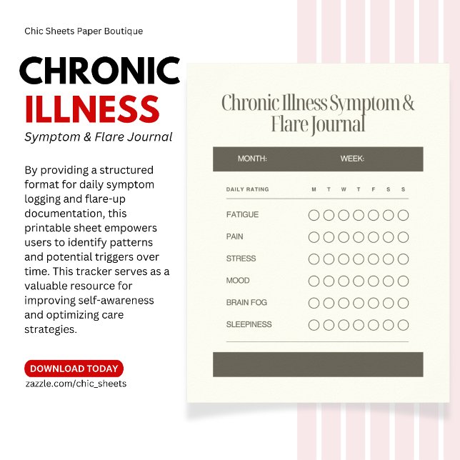 Downloadable Chronic Illness Symptom & Flare Log S Poster (Creator Uploaded)